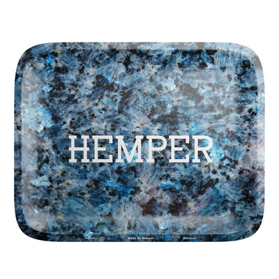 HEMPER  - Luxe Marble Black/Blue Rolling Tray