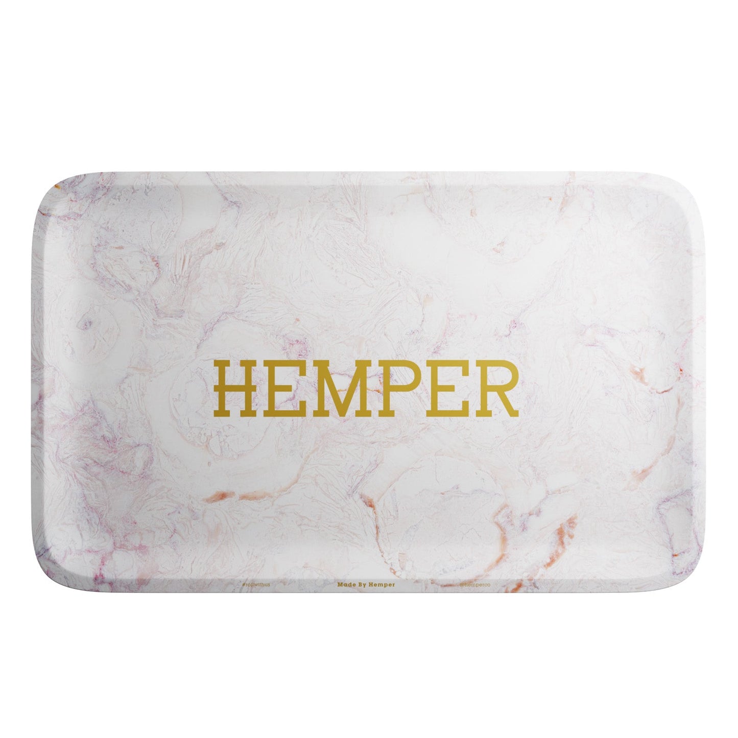 HEMPER  - Luxe Marble Pink/White Rolling Tray