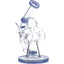7" Hourglass Base Water Pipe - Milky Blue