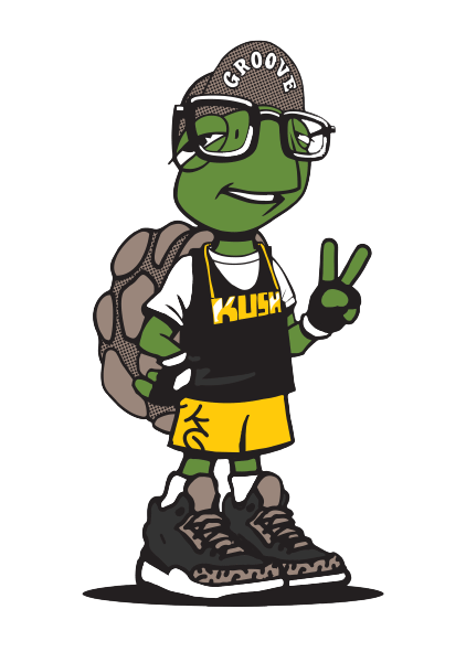 Kush Groove Recreational Cannabis Dispensary Cambridge, Brockton, Boston, MA Turtle Mascot Image