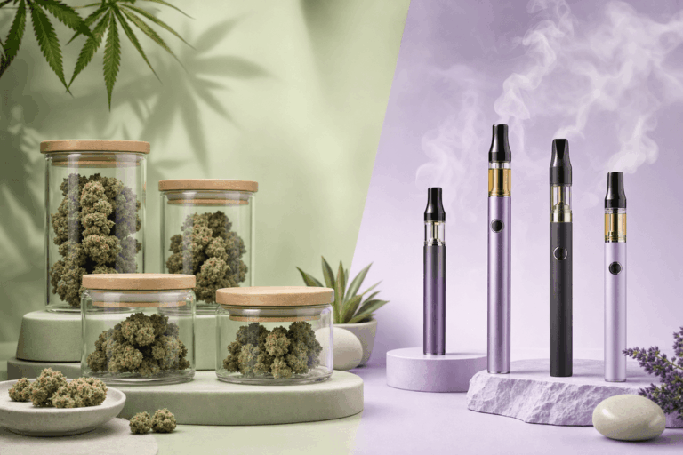Bridgewater Shoppers Comparing Flower and Vapes